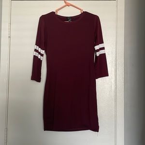 Skin tight maroon dress